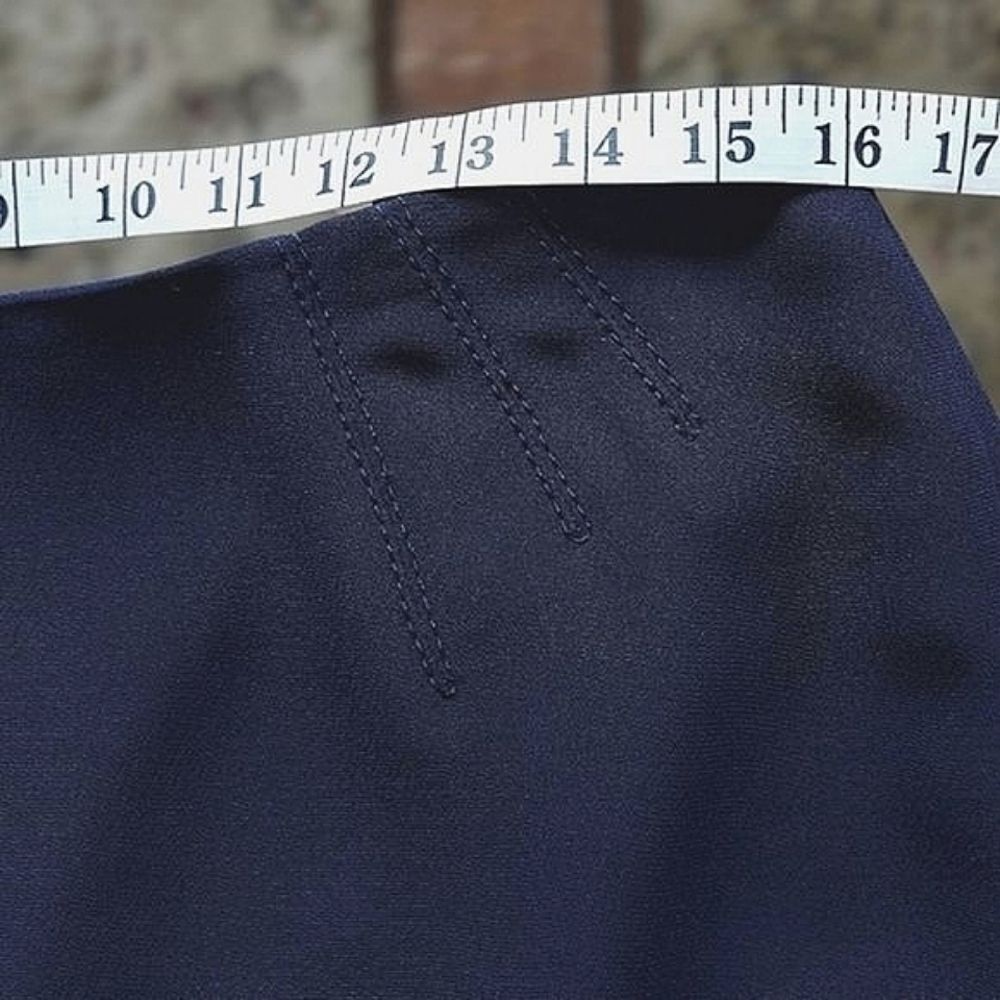 Vtg 90s/Y2K navy Precis office pencil skirt - Picture 9 of 12